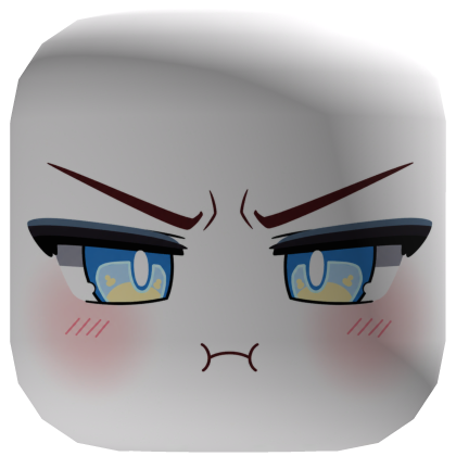 Face adorable, blushing with pink cheeks.