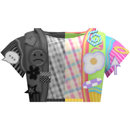 Kawaii Dualcora Gloomy Rainbow Shirt 🖤🌈✨ Roblox item