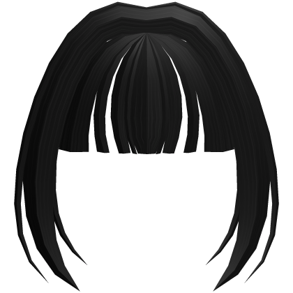 black long curtain bangs