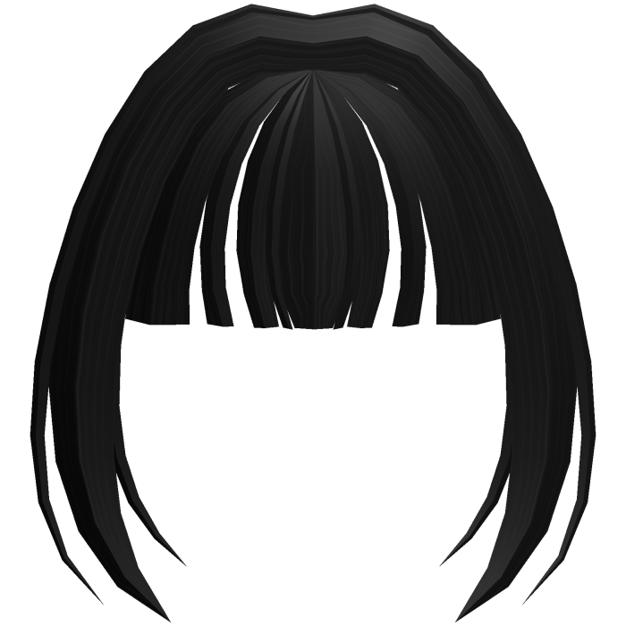 black long curtain bangs