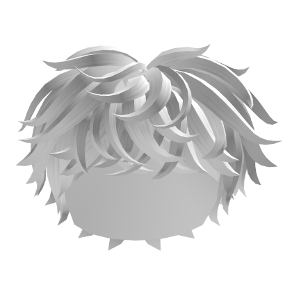 Fluffy White Messy Hair Roblox item