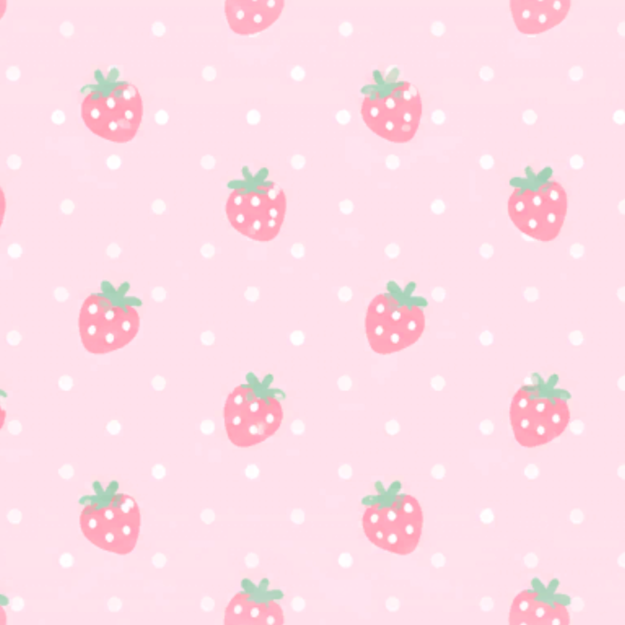 Cute Strawberry Polka Dot Pink Kawaii Background