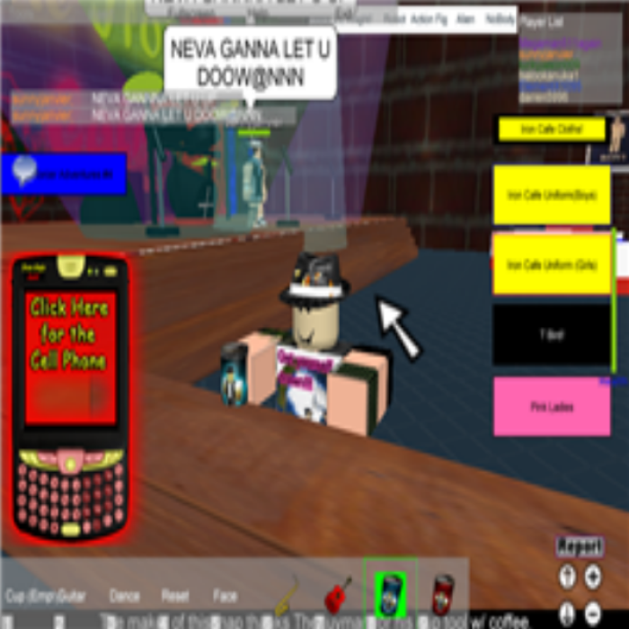 Mega drinking soda at Iron Cafe' Roblox decal