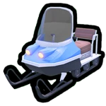 Blue Snowmobile
