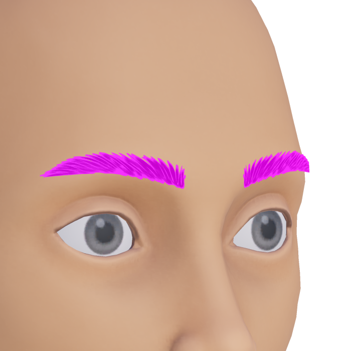Natural Male Eyebrows Pink