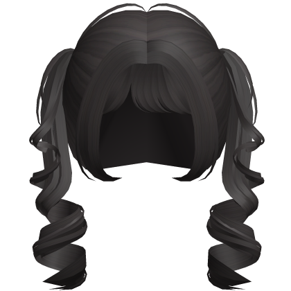 curly dollette cute short pigtails in dark brown