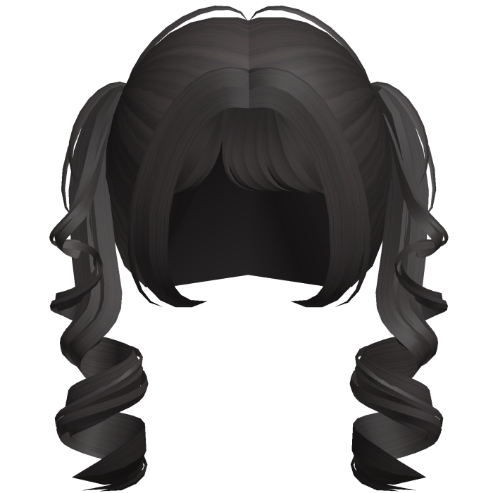 curly dollette cute short pigtails in dark brown