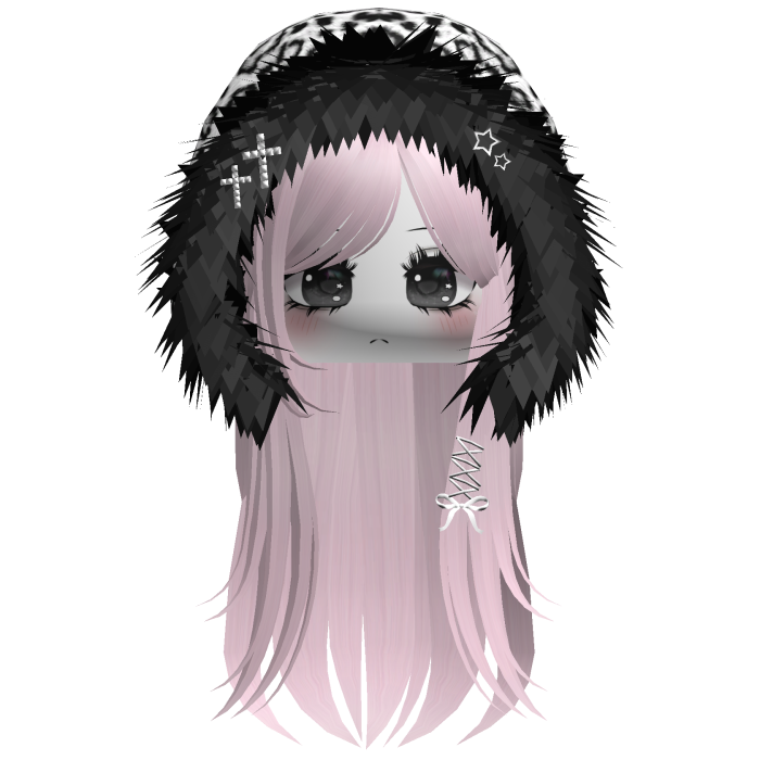 White Snow Leopard Hood Girl Pink
