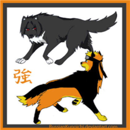 Naruto and Sasuke as wolves Roblox decal