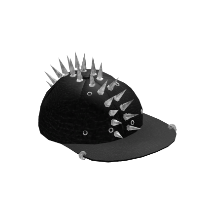 Black Plaid Scene Vkei Spiked Snapback