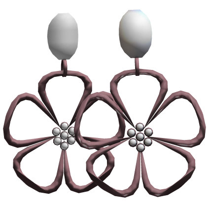 Pink Flower Earrings  Roblox item