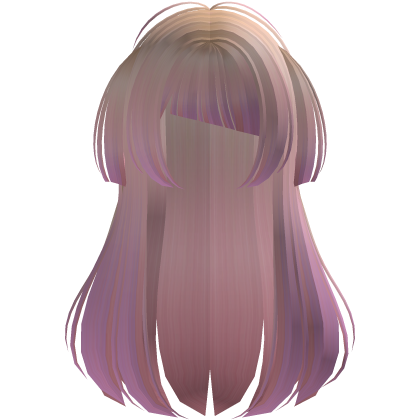 Blonde w pink Long Doll Hair with Mini Pigtails