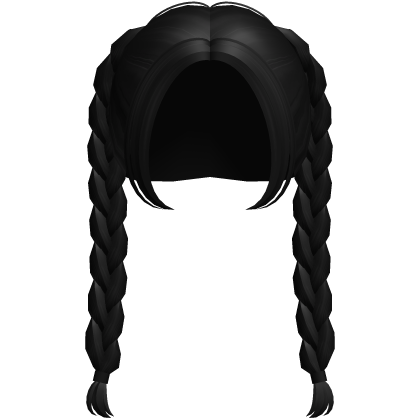 ♡ : high long back braids in black Roblox item