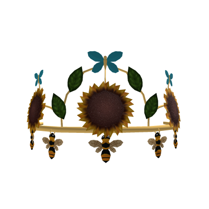 Godly Sunflower Tiara in Glowy Rich Blue