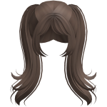 Long Fluffy Hair Brown Twist Pigtails