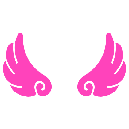 ♡ Cute Flared Sticker Angel Wings in Hot Pink Roblox item