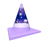 Lavender Lava Lamp Traffic Cone
