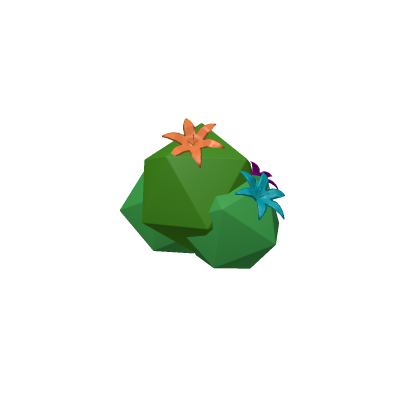 Low Poly Flower Bush