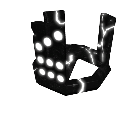 (EMISSIVE V2) Black/White Fractured Domino Crown  Roblox item
