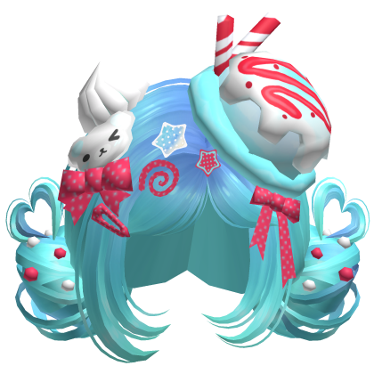 ♡ Ice Cream Girly Buns (Blue Soda)