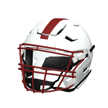  White and Red Striped Speed Helmet