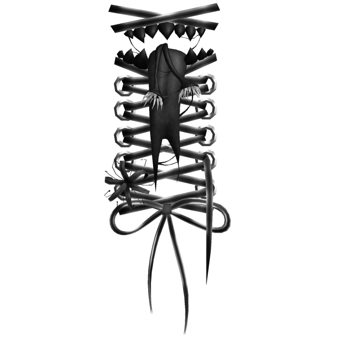 Black Creepycore Face Monster Stitches