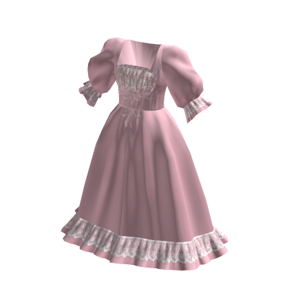 Dainty Cottage Lace Dress Pink