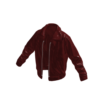 Red Leather Bomber Jacket