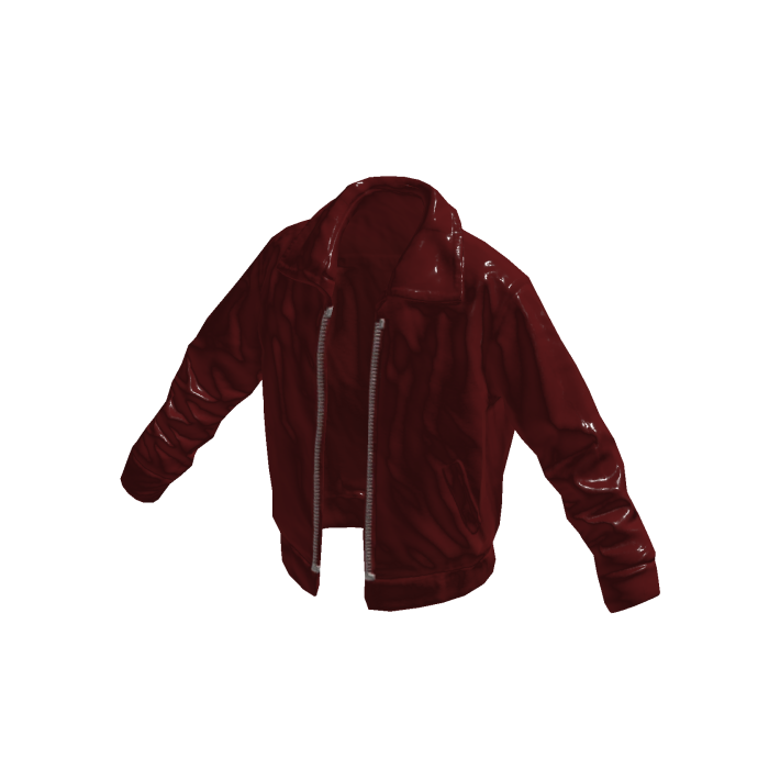 Red Leather Bomber Jacket