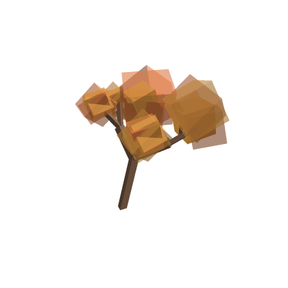 Autumn Tree with falling leaves