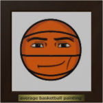 average basketball painting