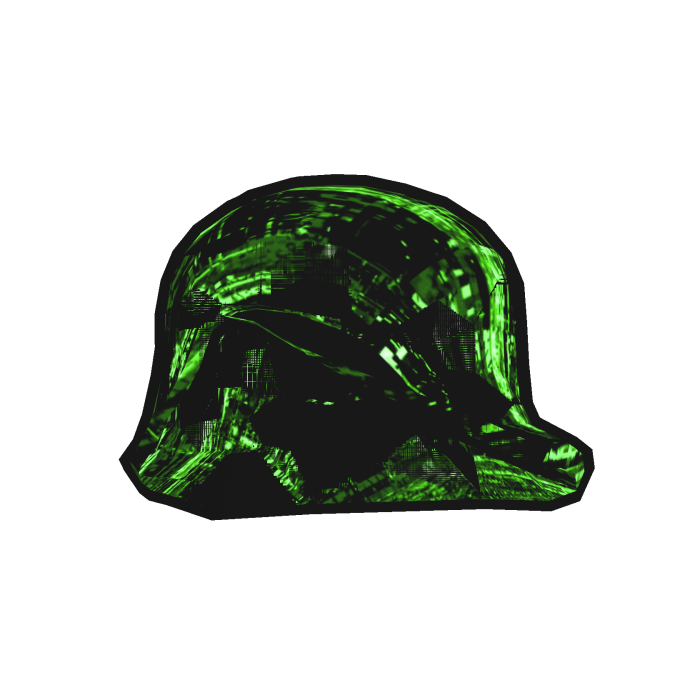 [ANIMATED] Green Glitch Shaggy Hair