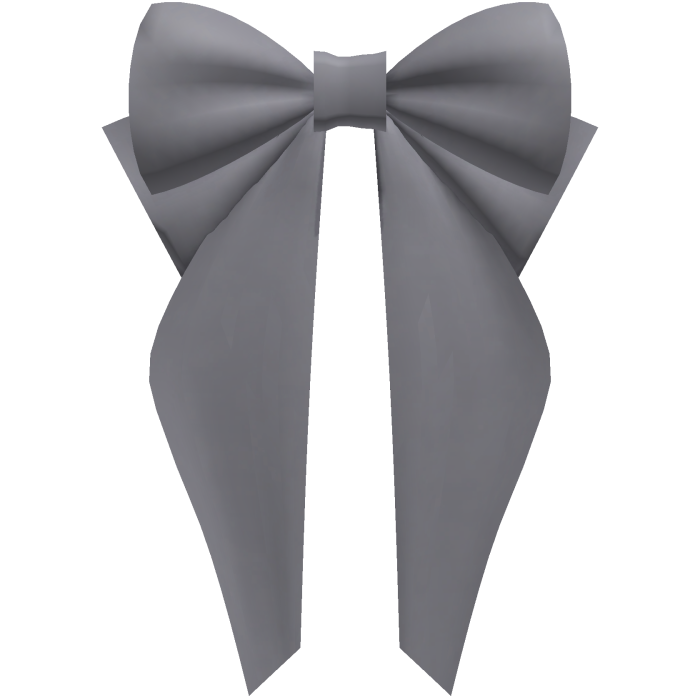 cutesy basic hair bow gray