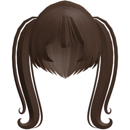 ☆ Kawaii Long Swirly Pigtails in Brown ☆ Roblox item