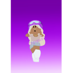 Purple hat girl