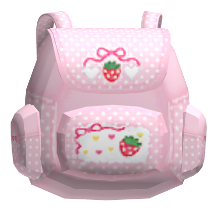 🍓 Cute Pink Strawberry Backpack 3.0 Roblox item