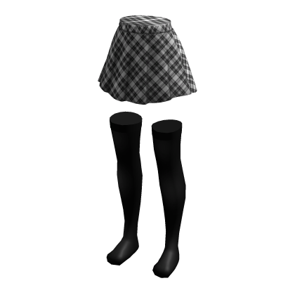 White Plaid Skirt w/ Leggings thumbnail
