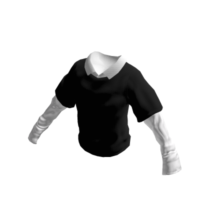 Black Sweater With White Full Sleeve