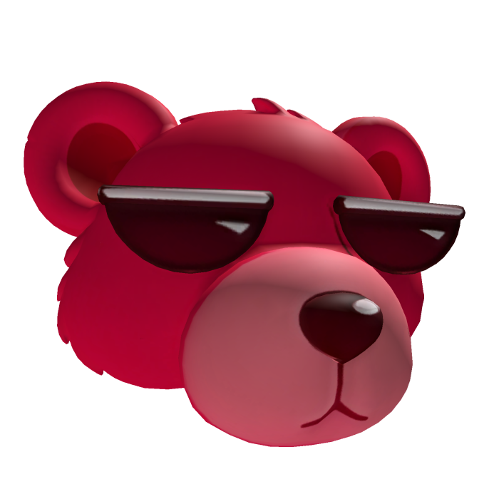 Boss Bear_Hat & Head (Red)