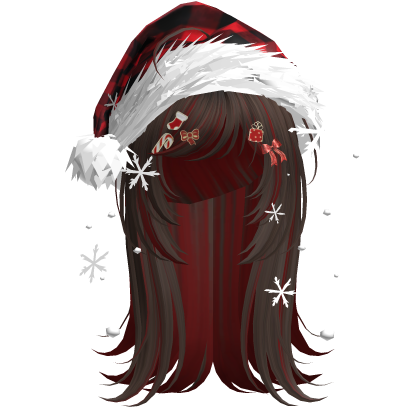 Cute Christmas Straight Hair (Brown&Red)