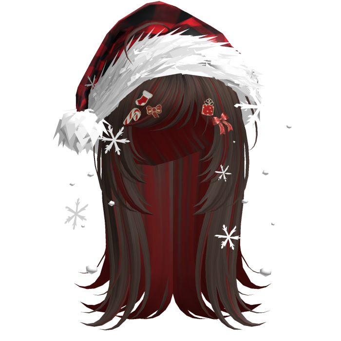 Cute Christmas Straight Hair (Brown&Red)