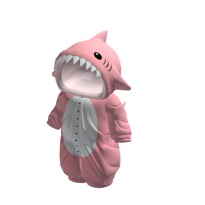 Cute Plushie Shark Onesie - Pink