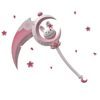Sakura Moon Bunny Scythe - White Pink Roblox item