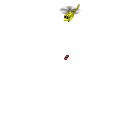 Helicopter with Spotlight