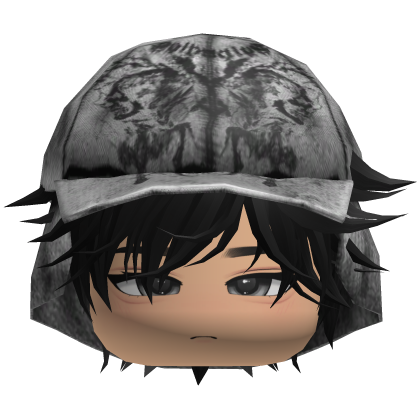 Emo Anime Spikey Boy Hair w/ White Hat (Milktea)
