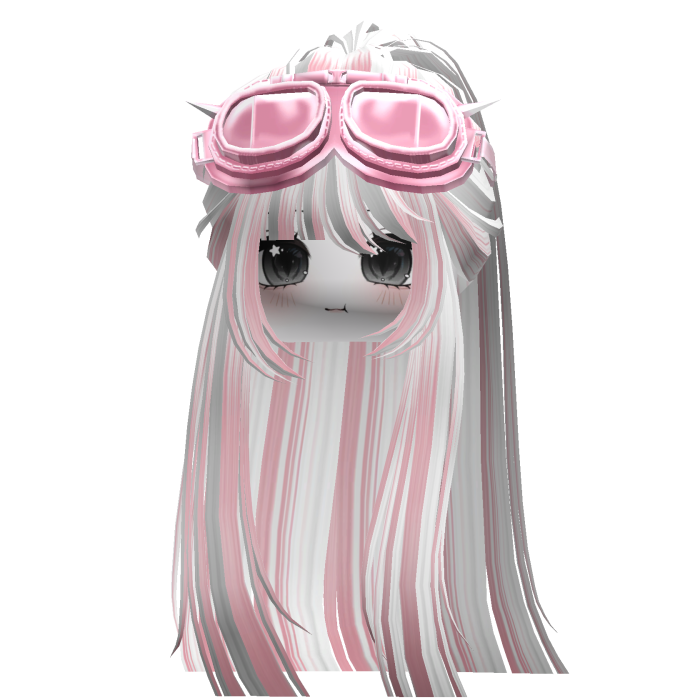 Messy Cat Straight Wolfcut White&Pink