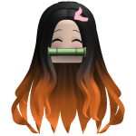 Nezuko Head with Bamboo - Demon Slayers Anime