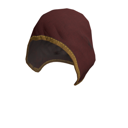 Red and Gold Linen Hood