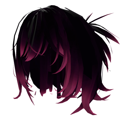 Messy Y2K Twintails (Black / Red)