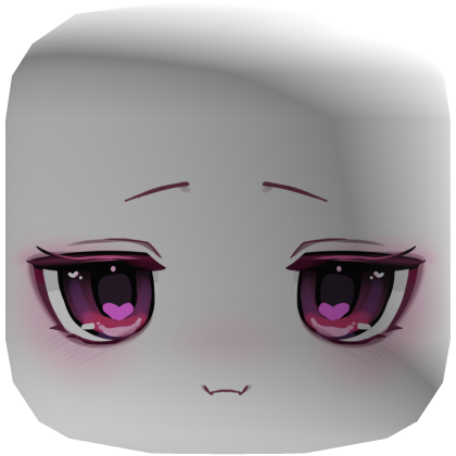 ♡ pink eyes baby vamp face chibi anime mask white Roblox item